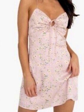 Kittenish Lyla Pink Daisy Floral Mini Dress by Jessie James Decker XS